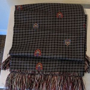 Men's scarf, cashmere, black and gray,